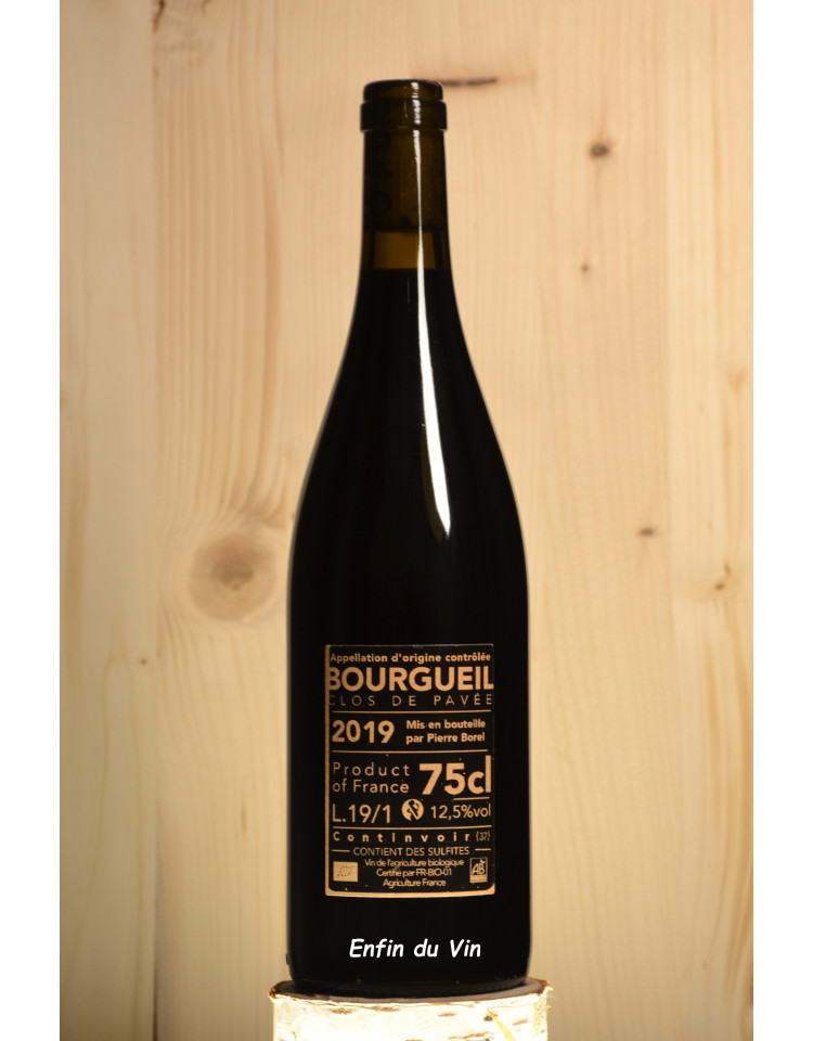 clos de pavée 2019 bourgueil domaine borel val de loire cabernet-franc vin rouge bio clos de pavée 2019 bourgueil domaine borel val de loire cabernet-franc vin rouge bio