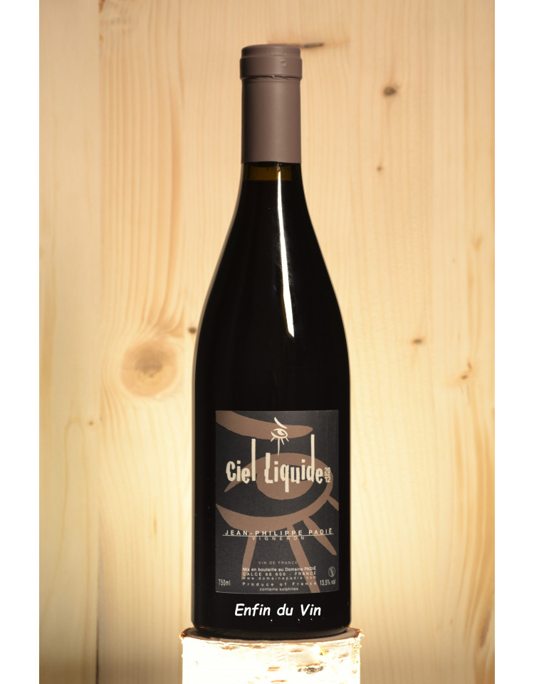 ciel liquide 2012 vin de france domaine padié carignan grenache syrah languedoc roussillon vin rouge bio biodynamie naturel