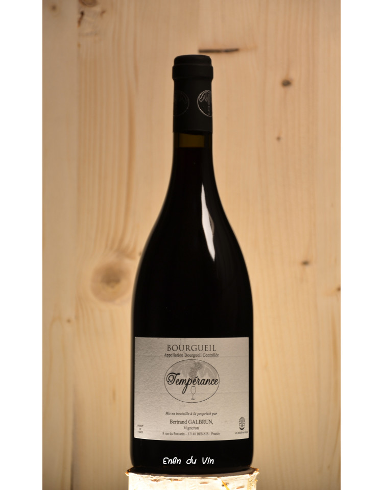 Tempérance 2015 Bourgueil Galbrun Val de Loire Cabernet-Franc vin rouge Bio biodynamie Demeter Tempérance 2015 Bourgueil Galbrun Val de Loire Cabernet-Franc vin rouge Bio biodynamie Demeter