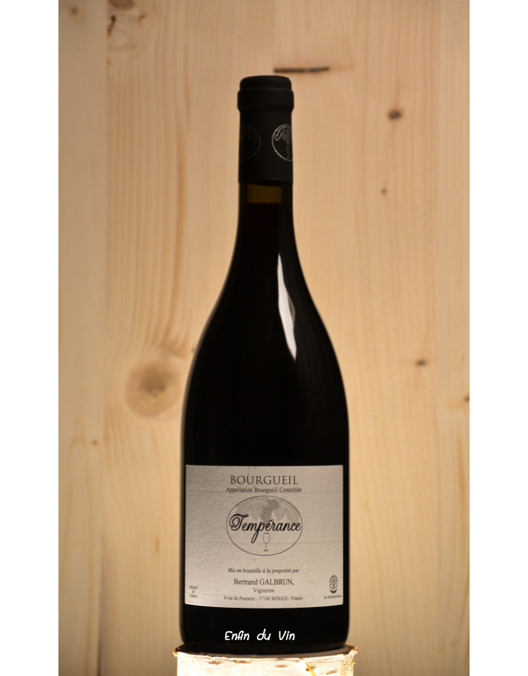 Tempérance 2015 Bourgueil Galbrun Val de Loire Cabernet-Franc vin rouge Bio biodynamie Demeter